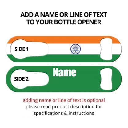 Classic Indian Flag PSR Bottle Opener with Personalization