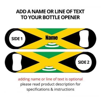 Classic Jamaican Flag Strainer Bar Blade with Personalization