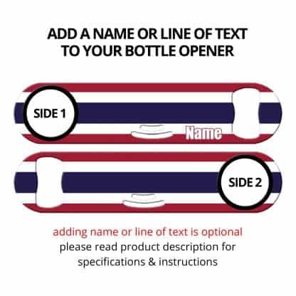 Classic Thai Flag Strainer Bottle Opener with Personalization