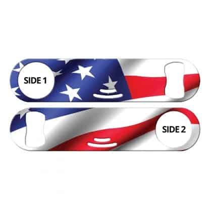 Waving USA Flag Strainer Bottle Opener